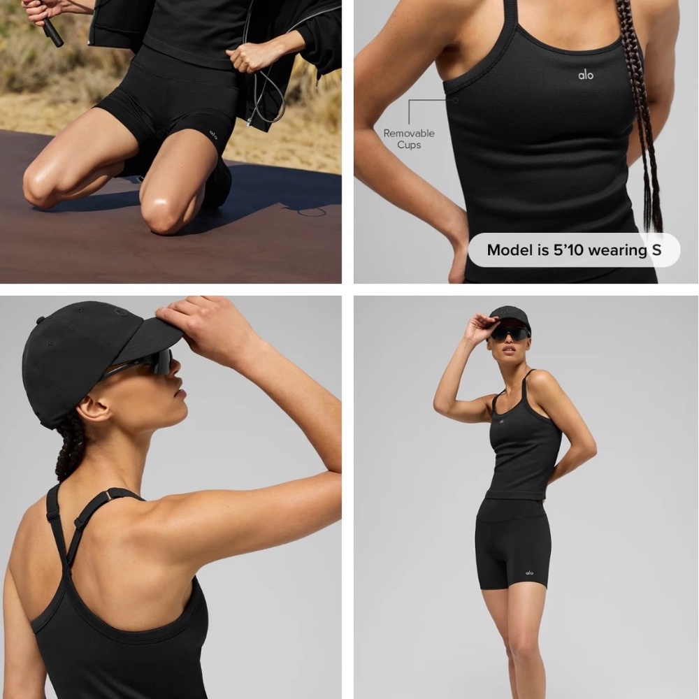 ALO Seamless Ribbed Favorite Full Length Bra Tank